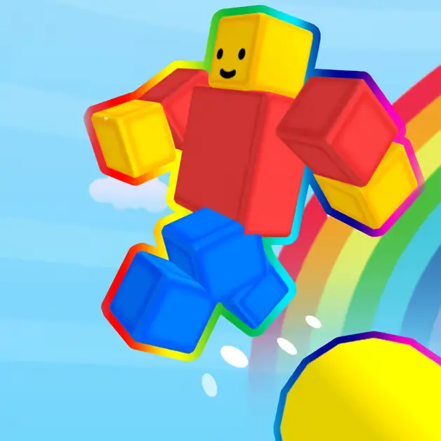 Rainbow Obby multiplayer parkour game artwork